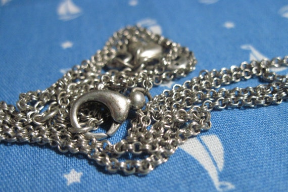 Vintage BEAUTIFUL FOSSIL Silver,Black & Crystal R… - image 7