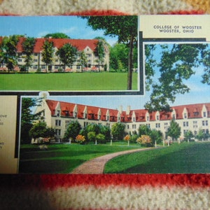 Vintage Excellent 1940&#39;s College of Wooster Wooster OH State Postcard..unused..#286..Paper Ephemera,Collecting Postcard,Scrapbook