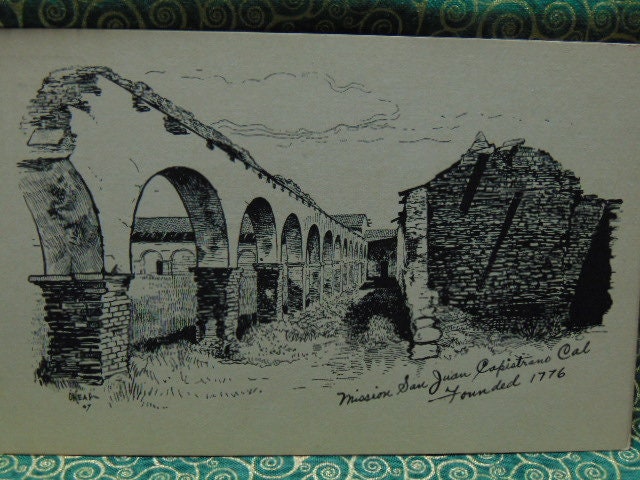 ANTIQUE BEAUTIFUL 1907 Mission San Juan Capistrano ...