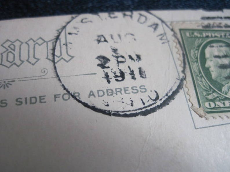 Postcard.....USED ...#45. Paper Ephemera,Collecting Postcard,Scrapbook ANTIQUE Excellent 1911 My Book Your Book..
