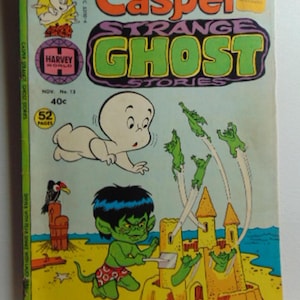 Vintage AWESOME 1976 HARVEY World Nov #13 CASPER Strange Ghost Stories Comic Book..#1..Vintage Comic's,Vintage Cartons,Vintage Funnies..