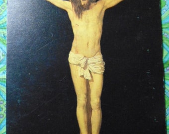 VINTAGE EXCELLENT 50's/60's Christ on the Crucifix/Cross Postcard..Unused..1110..Paper Ephemera,Collecting Postcard,Scrapbook