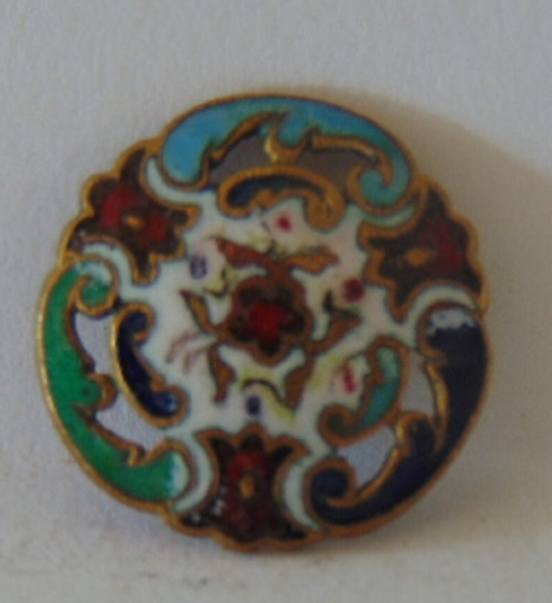 Antique BEAUTIFUL 19th Century Ruby,turquoise,green,cobalt,black ...