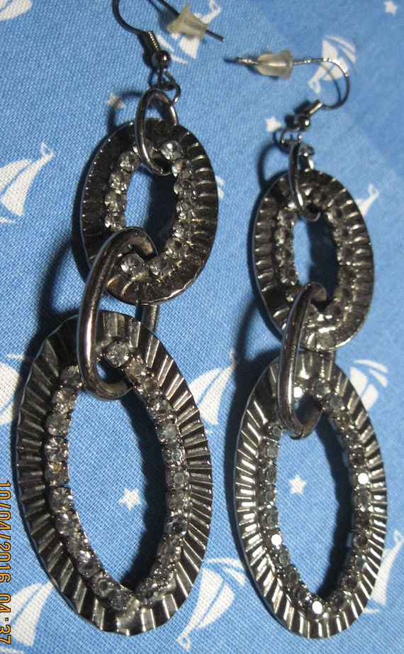 Vintage UNIQUE Gypsy/Steampunk Gunmetal Large Oval