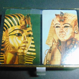 Vintage 70&#39;s Congress Double Deck KING TUTANKMAMUN Playing Cards still sealed in Box!.....Vintage Playing Cards,Scrapbooking,Card Making