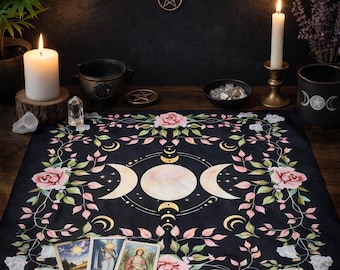 Mantel de altar - Rosas de triple luna