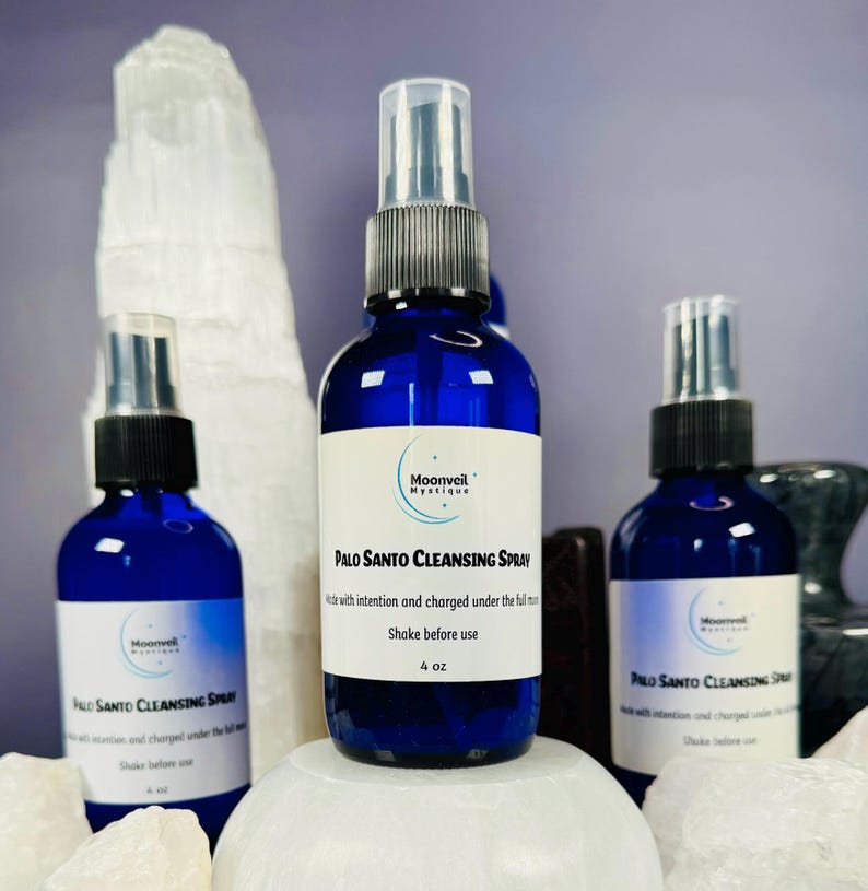 Palo Santo Spray | Smoke Free Crystal-Infused Smudge Mist image 2