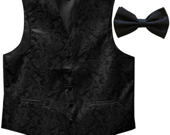 Black formal vest | Etsy