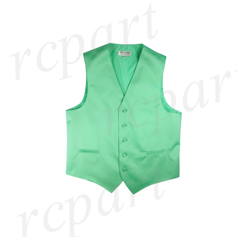 for Formal Occasions New Slim Fit Men/'s Solid Aqua Green Polyester Tuxedo Vest Waistcoat Only