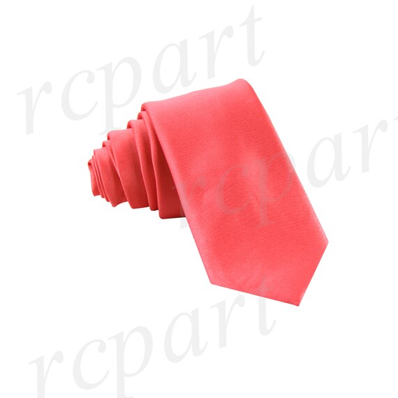 New Polyester Men/'s 2.5/" skinny Neck Tie only solid formal wedding prom peach