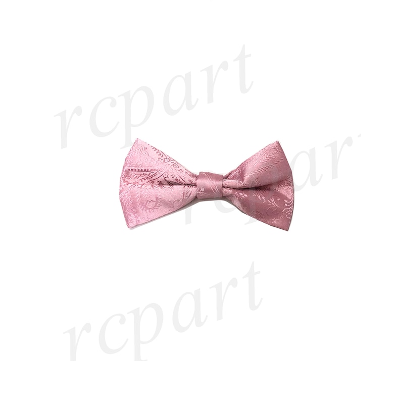 Boy/'s paisley pattern polyester bow tie Pink adjustable strap buckle closure for Formal Occasions