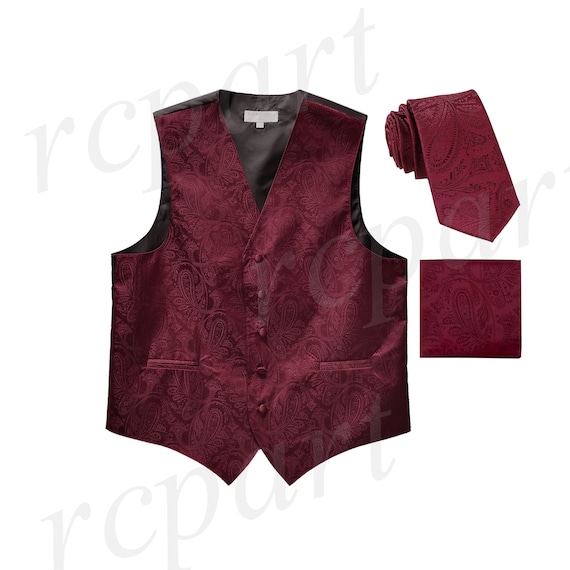 New Polyester Men/'s Neck Tie only solid formal wedding prom party work burgundy