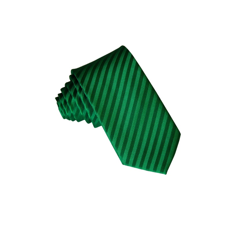 625 Men/'s Vertical tone on tone Striped Emerald Green 2.5 skinny Necktie for Formal Occasions