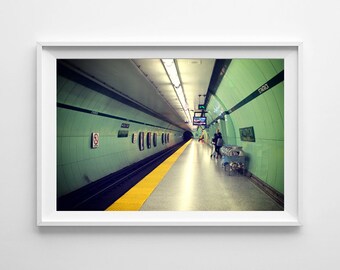 Toronto Art St. Patrick Station Subway Station Photography - Green Art, Street Photography, Urban Art - Small and Oversized Art Prints