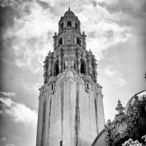 San Diego Art Balboa Park Museum of Man Black and White Photograph Large Wall Art Prints Available image 2