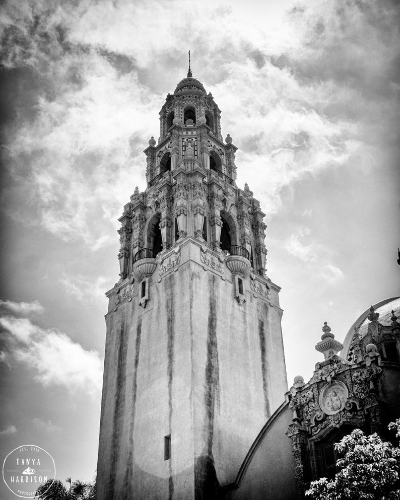 San Diego Art Balboa Park Museum of Man Black and White Photograph Large Wall Art Prints Available image 2