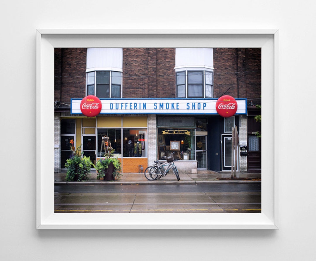 Toronto Photography Dundas West Dufferin Smoke Shop Bicycle Art, Canadian Bike Art Small and