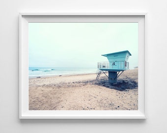 Lifeguard Tower Torrey Pines Beach Decor - San Diego California Coast Surf Art, Beach Decor - Small and Oversized Art Prints Available