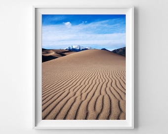 Colorado Art Great Sand Dunes National Park Fine Art Landscape Print - Rockies Vertical Wall Art - Small and Oversized Art Prints Available