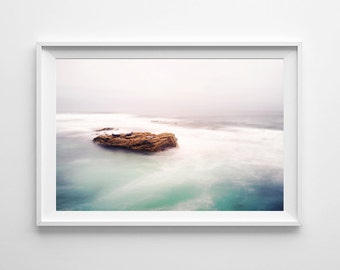 San Diego California Ocean Decor - La Jolla Pacific Ocean Seals Minimalist Art, Beach Home Decor - Small and Large Art Prints Available