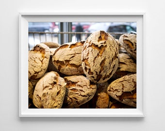 Toronto Art Brown Kitchen Decor Little Portugal Bakery - Fresh Baked Bread Food Photography - 8x10, 11x14, or 16x20 Print - FREE SHIPPING