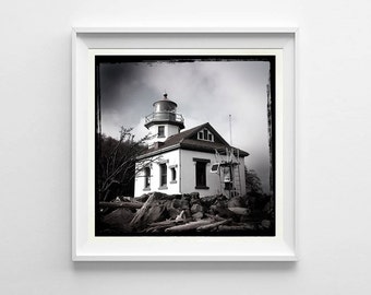 Lighthouse Decor, Seattle Art, Pacific Northwest Vashon Island Beach Decor, Beach Home Decor - Small and Large Wall Art Sizes Available