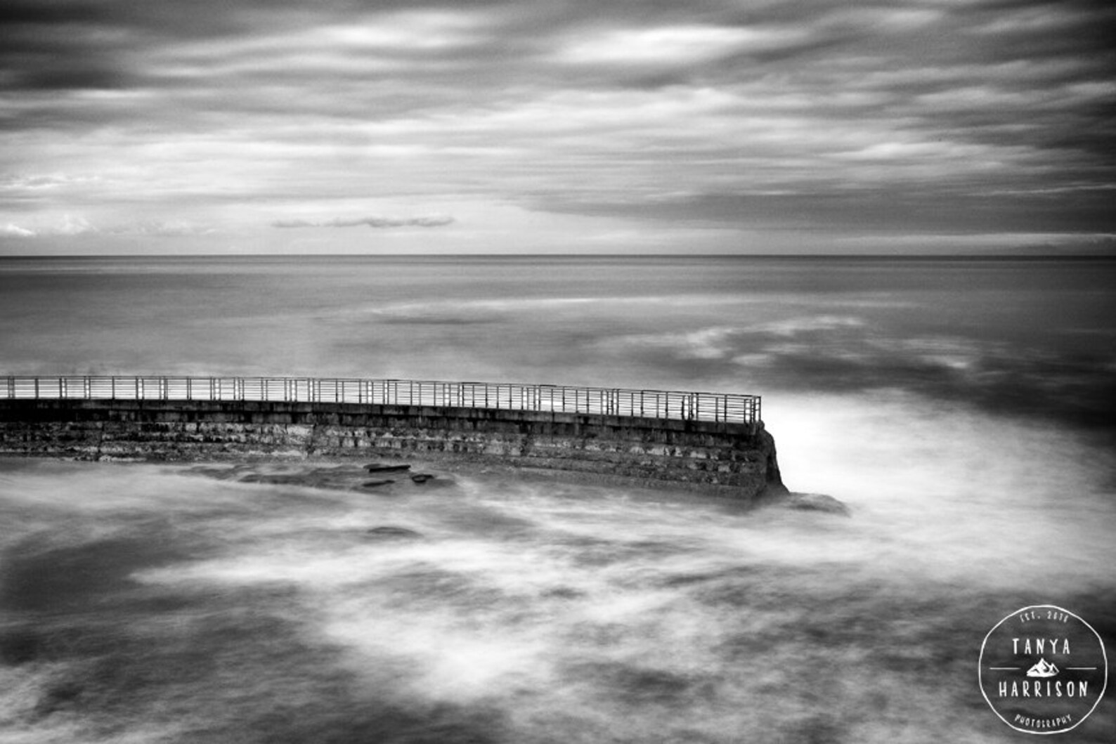 San Diego Beach Decor La Jolla Seawall Black and White Etsy