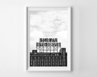 Montreal Art Farine Five Roses Black and White Vertical Wall Art - Framed Prints Available