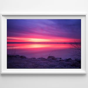 Pink and Purple Home Decor, Fine Art Landscape Photograph, Colorado Sunrise, Orchid Home Decor, Purple Wall Art image 1