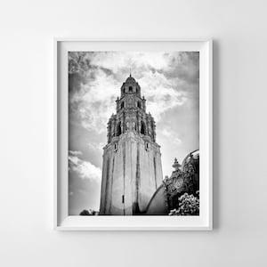 San Diego Art Balboa Park Museum of Man Black and White Photograph Large Wall Art Prints Available image 1