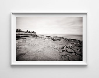 Marriage Proposal Engagement Gift -  'Will You Marry Me' Romantic La Jolla California Beach Art - Small or Oversized Art Prints Available