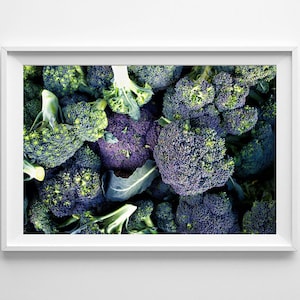 Green Kitchen Decor, Broccoli Food Photography, Restaurant Decor, Cafe Decor image 1