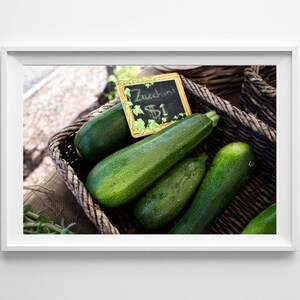 Green Kitchen Decor Zucchini Food Photography, Farmers Market Art, Food Art, Vegetable Art Small and Large Art Prints Available image 1
