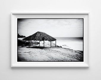 La Jolla Beach Home Decor - San Diego Windansea Photographie en noir et blanc, California Surf Art - Tirages d’art muraux petits et grands disponibles