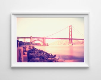 Golden Gate Bridge Art - San Francisco Photography, Red Home Decor, Bridge Art, Architecture Art - Small and Oversized Art Prints Available