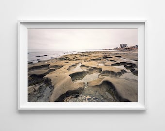 California Beach Photography La Jolla Shores - San Diego Art, Tide Pool Landscape Coastal Print - Small and Oversized Art Prints Available