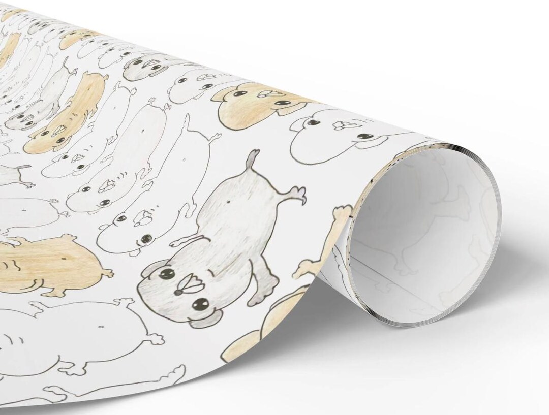 Pibble Wrapping Paper Pibble Gift Wrapping Paper for Holidays, Birthdays, Parties; Pet-themed ...