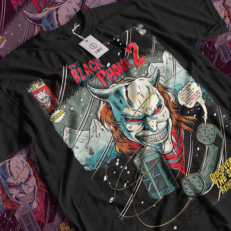 The Black Phone 2 T-Shirt: Vintage Horror Movie Graphic Tee image 1