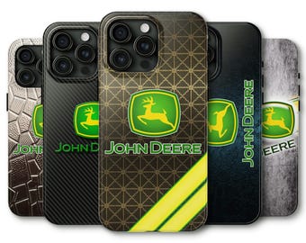 Funda para iPhone con diseño gráfico de tractor John Deere vintage [JD01]