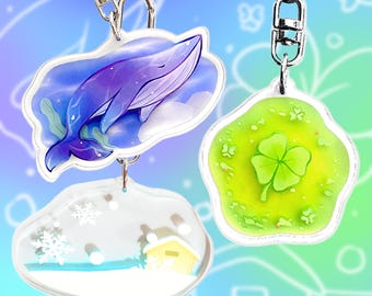 Whale, Winter, Clover Keychain – 3 Designs