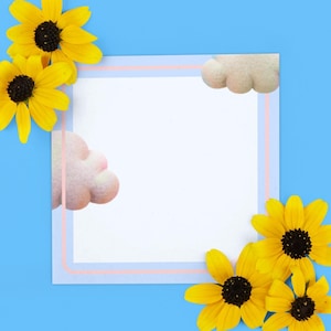 Pastel Cloud Frame Post-it Notes | Dreamy Sky Border Sticky Pads