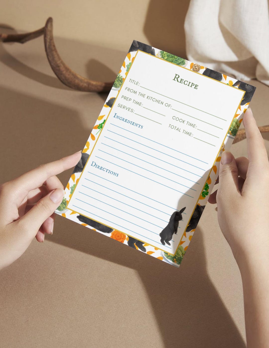 4x6 Rabbit Recipe Kitchen Cards, Instant Download - Etsy UK