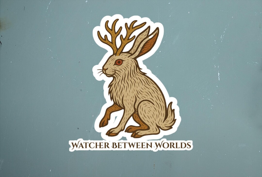 Watcher Between Worlds Jackalope Sticker Kiss-cut Vinyl Sticker - Etsy