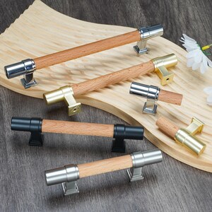 Natural Walnut Cabinet Pull handle ,Wooden Drawer Knobs Pulls ,Unique Cupboard Handles Hardware