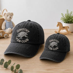 Gorra bordada del club de fans de Jimothy, gorra divertida para papá del club de fans, gorra de béisbol informal vintage