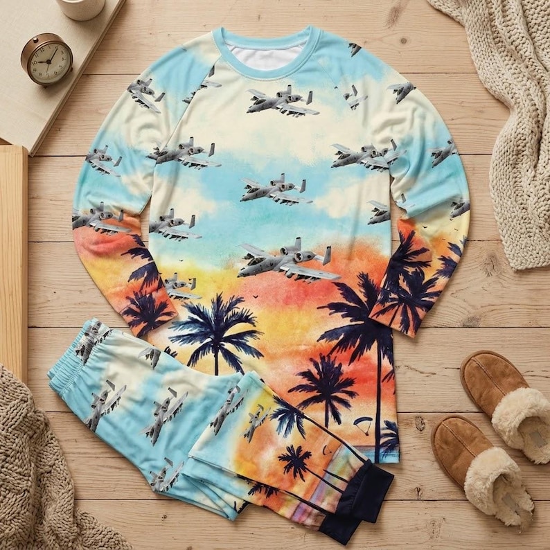Air Force A-10 Thunderbolt II Pajamas, Military Aircraft Sleepwear ...