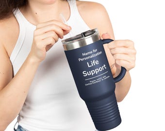 Taza térmica de viaje personalizada con nombre / Vaso de acero inoxidable de 444 ml (15 oz) personalizado / Regalo divertido para compañeros de trabajo, amigos o profesores