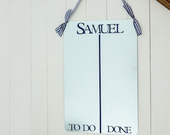 Board: Personalized Hanging "To Do / Done" Chart