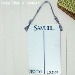 Board: Personalized Hanging &quot;To Do / Done&quot; Chart