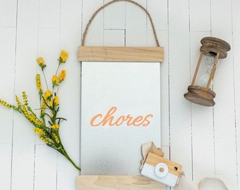 Board: Modern Hanging Chore Board